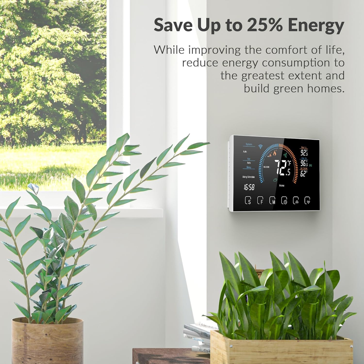 Gopeta 4.8” Smart Wi-Fi Thermostat for Home