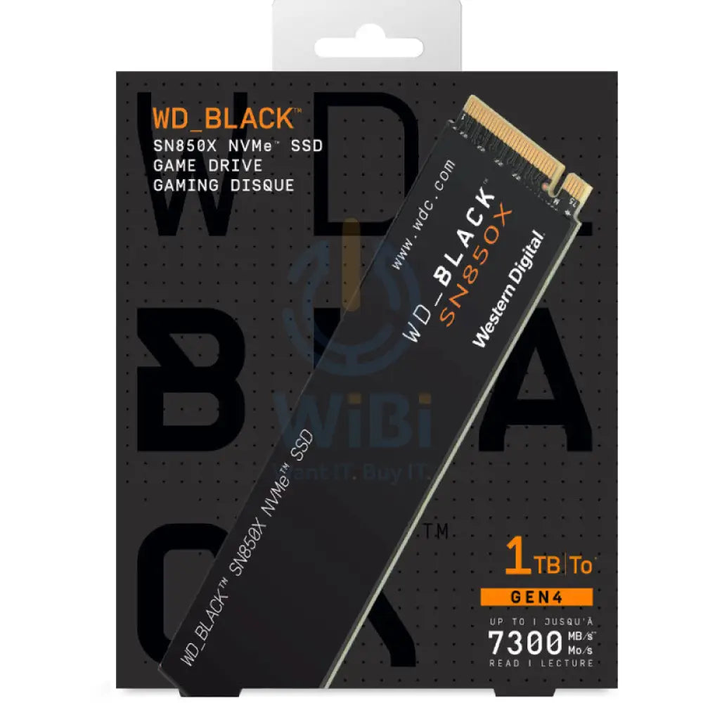 WD Black SN850X Gaming NVMe SSD - 1TB / M.2 2280 / Up to 7300MB/s / PCIe 4 x4 - SSD (Solid State Drive) Storage > Solid