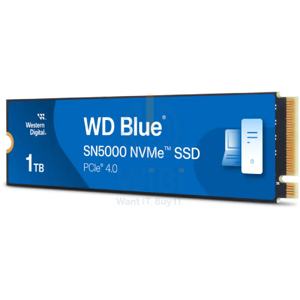 WD Blue SN5000 NVMe SSD - 1TB / Up to 5,150MB/s / M.2 2280 / PCIe Gen4 x4 - SSD (Solid State Drive) Storage > Solid