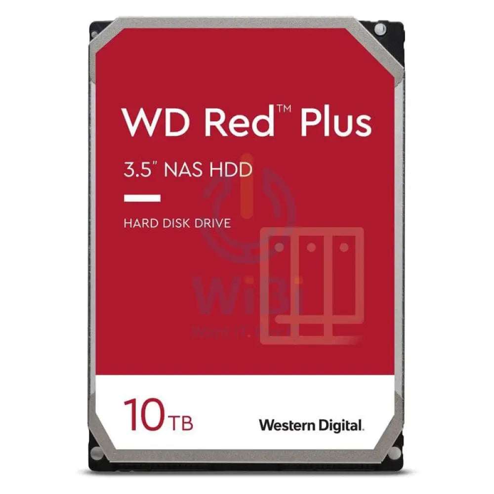 WD Red Plus Internal Drive - 10TB / 3.5-inch / SATA-III / 7200 RPM / 256MB Buffer