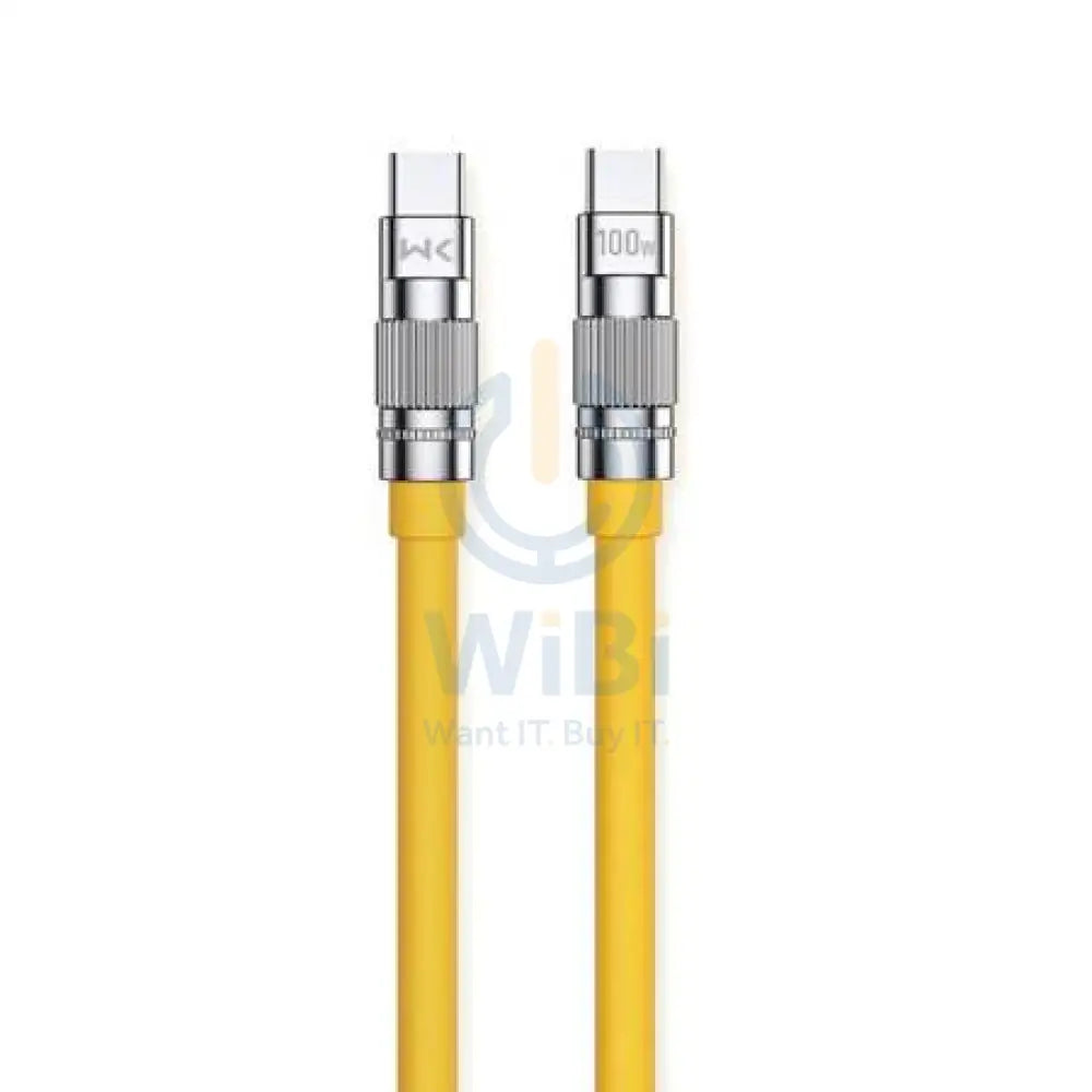 WEKOME WDC-188 Wingle Series - USB-C to USB-C Connection Cable 100W Fast Charging 1 m - Yellow Accessories > Mobiles &