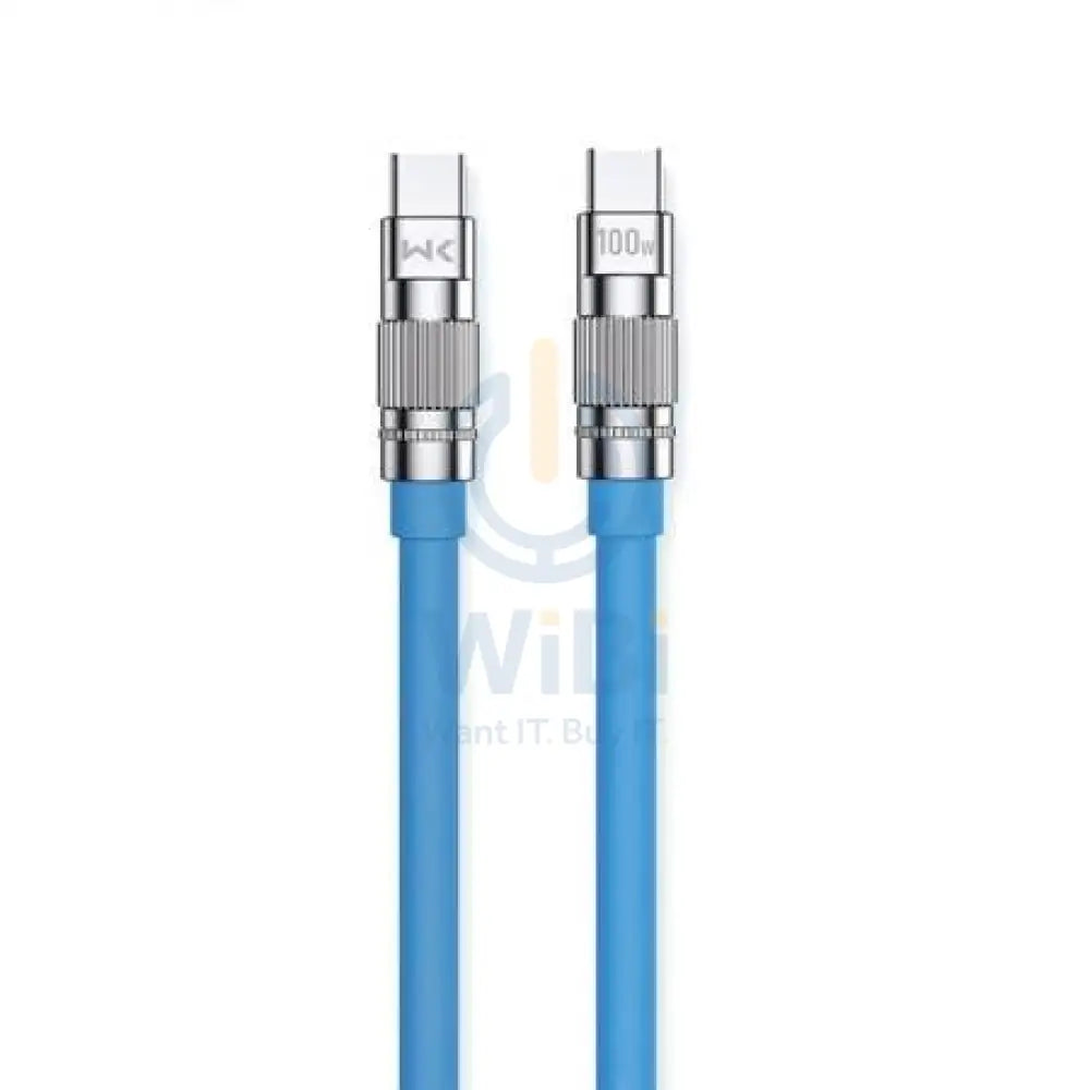 WEKOME WDC-188 Wingle Series - USB-C to USB-C Connection Cable 100W Fast Charging - 1 Meter / Blue Accessories >