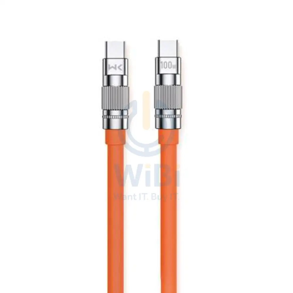 WEKOME WDC-188 Wingle Series - USB-C to USB-C Connection Cable 100W Fast Charging - 1 Meter / Orange Accessories >