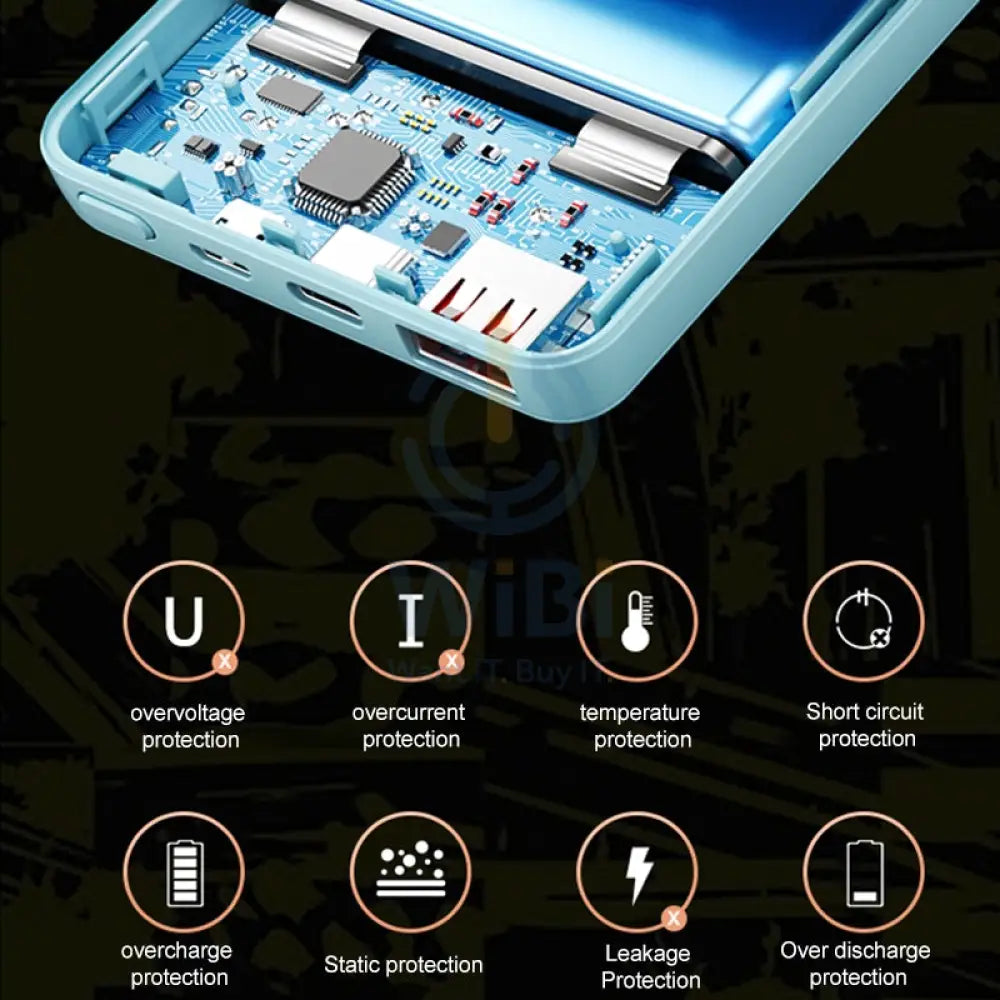 WEKOME WP-03 Tidal Energy Series 10000mAh 20W Fast Charge Power Bank - Blue Accessories > Power Bank