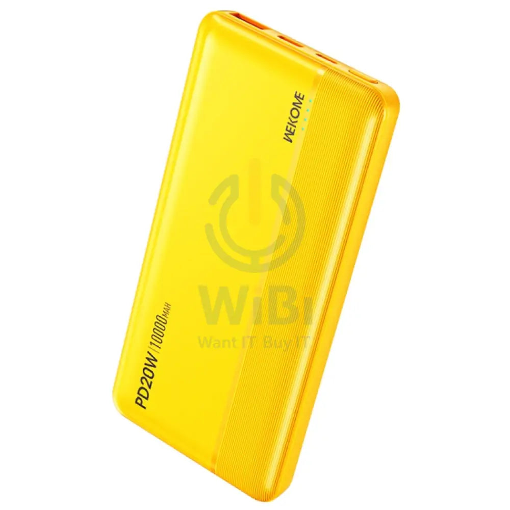 WEKOME WP-03 Tidal Energy Series 10000mAh 20W Fast Charge Power Bank - Yellow Accessories > Power Bank