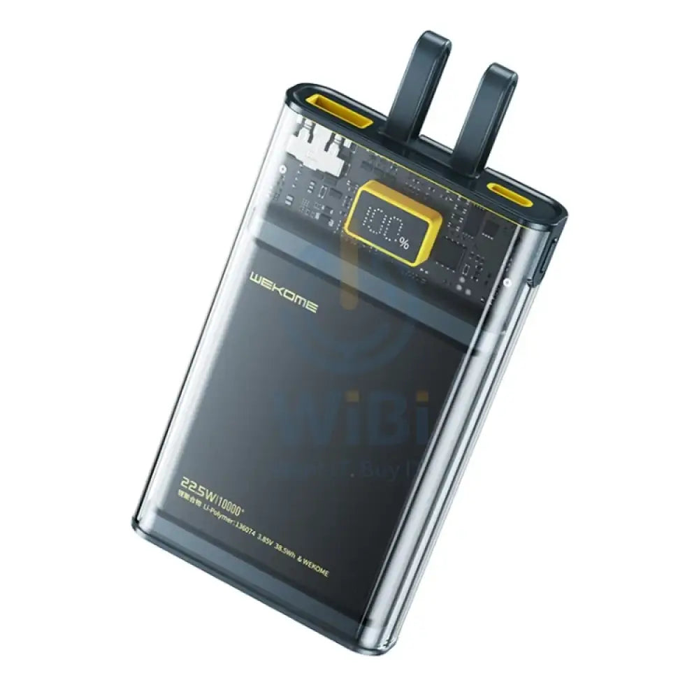 Wekome WP-323 10000mAh Pioneer Series Explore 22.5W Fast Charge Power Bank with Cable - Black Accessories > Power Bank