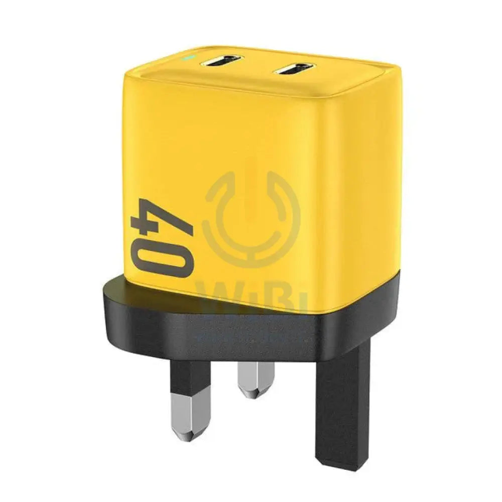 Wekome WP-U128 40W Dual USB-C/Type-C Interface Gallium Nitride Charger Accessories > Power Adapters