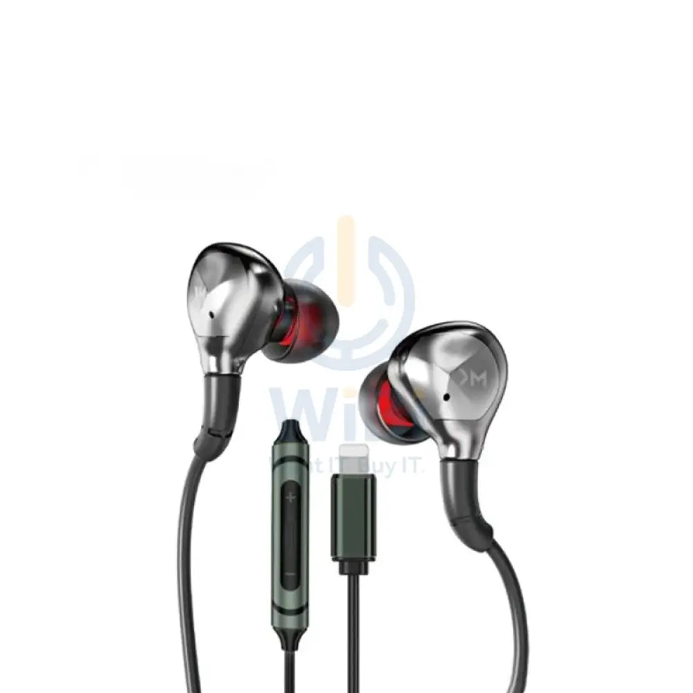 WEKOME YC06 Blackin Series - HiFi Lightning Wired Headphones - Black Accessories > Audio > Headphones