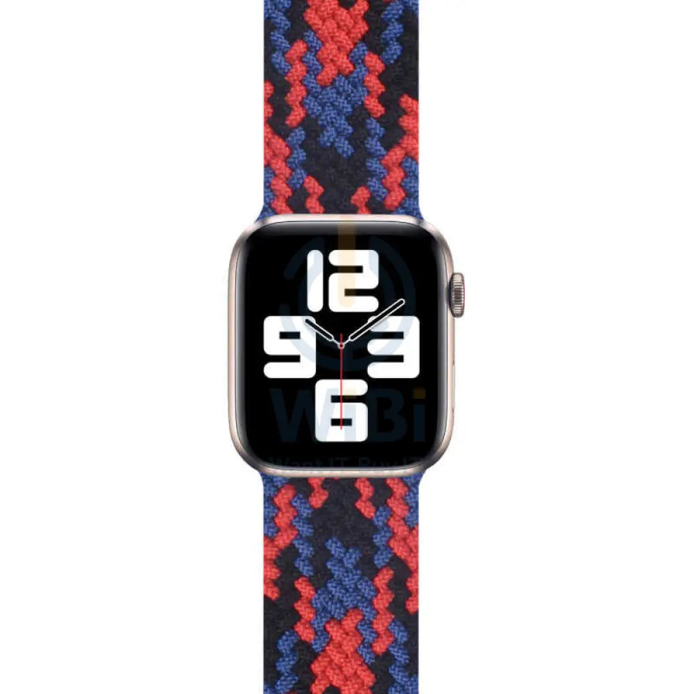 Wiwu Braided Loop Watch Band - Apple Watch 42/44/45/49mm / Black/Red/Dark Blue Accessories > Smart Watches > Straps