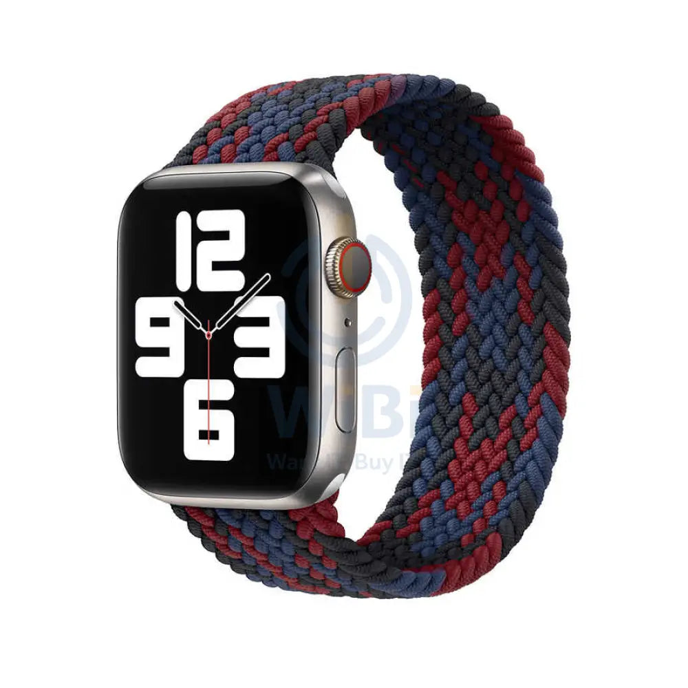 Wiwu Braided Loop Watch Band - Apple Watch 42/44/45/49mm / Black/Red/Dark Blue Accessories > Smart Watches > Straps