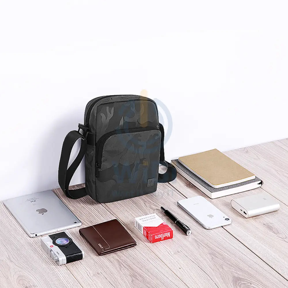 Wiwu Camou Crossbody Backpack With Charging Port - Black Accessories > Mobiles & Tablets