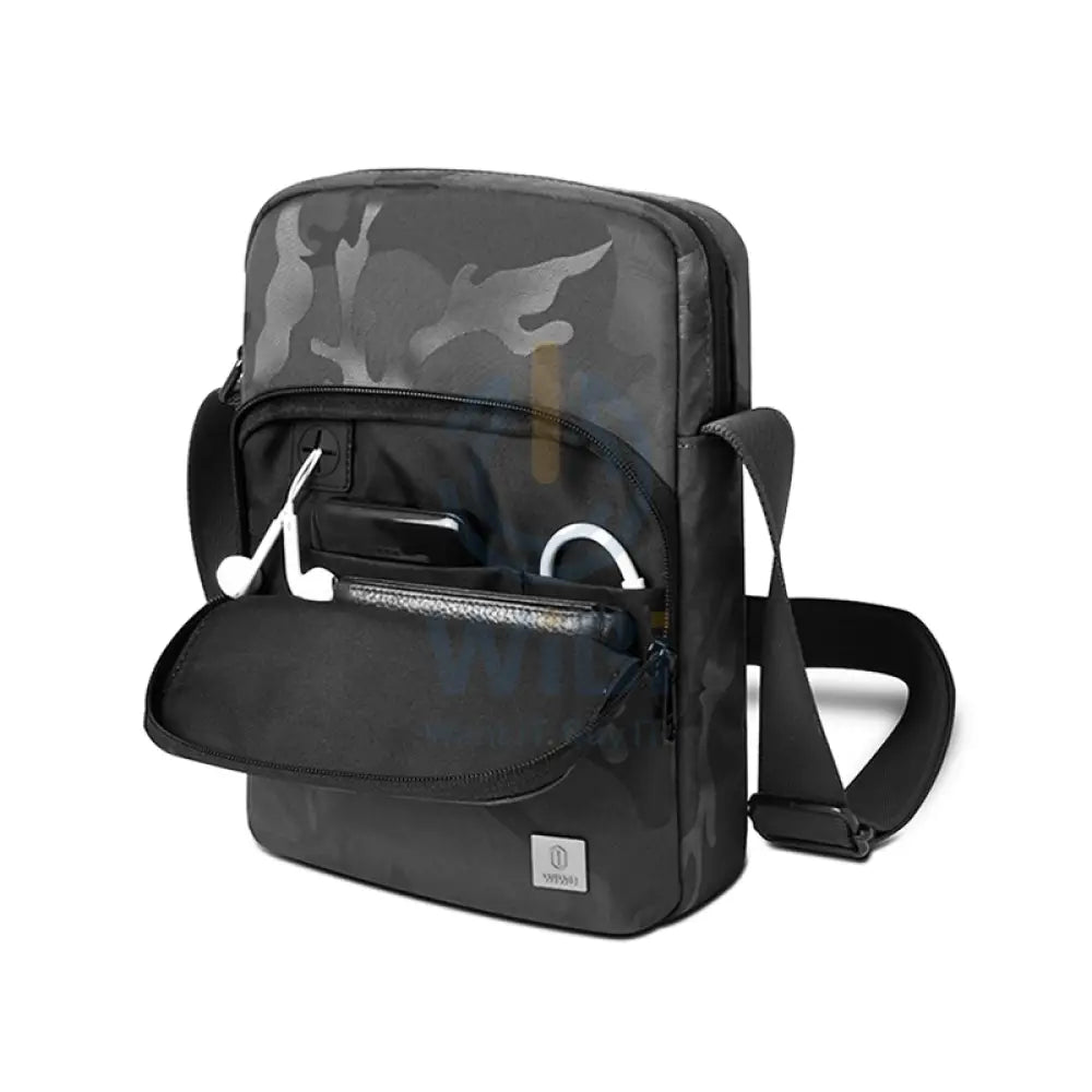 Wiwu Camou Crossbody Backpack With Charging Port - Black Accessories > Mobiles & Tablets