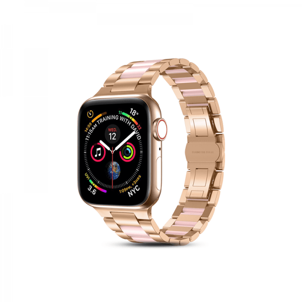 Wiwu Resin Steel Belt For Apple Watch 42 / 44 / 45 / 49Mm - Rose Pink Accessories > Smart Watches