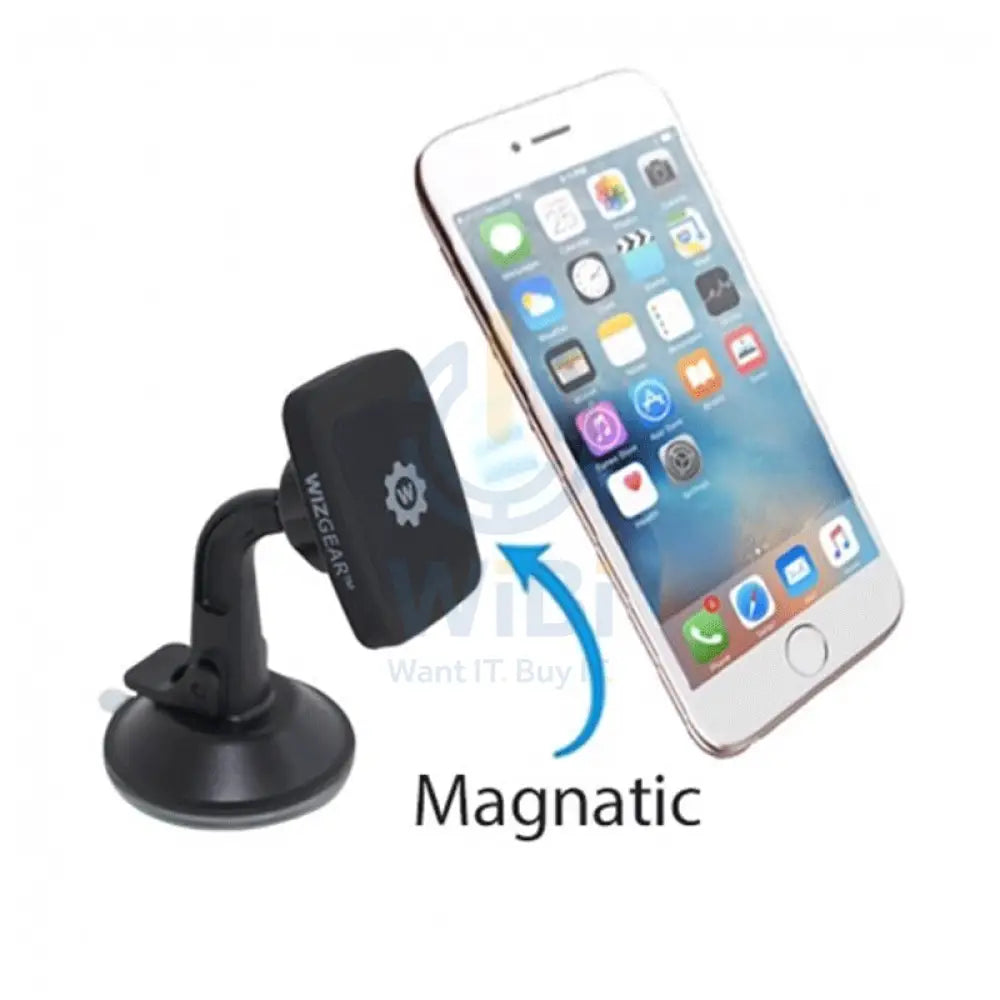 WixGear Magnetic Windshield and Dashboard Mount - Black Accessories > Mobiles & Tablets > Mobiles > Mobile Holder