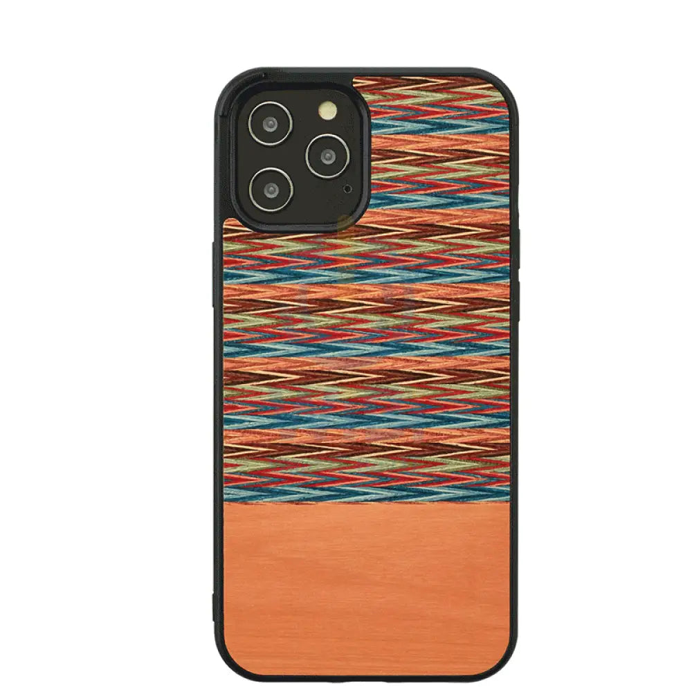 Wooden Case For iPhone 12 Pro Max - Browny Check Accessories > Mobiles & Tablets > Offer Zone