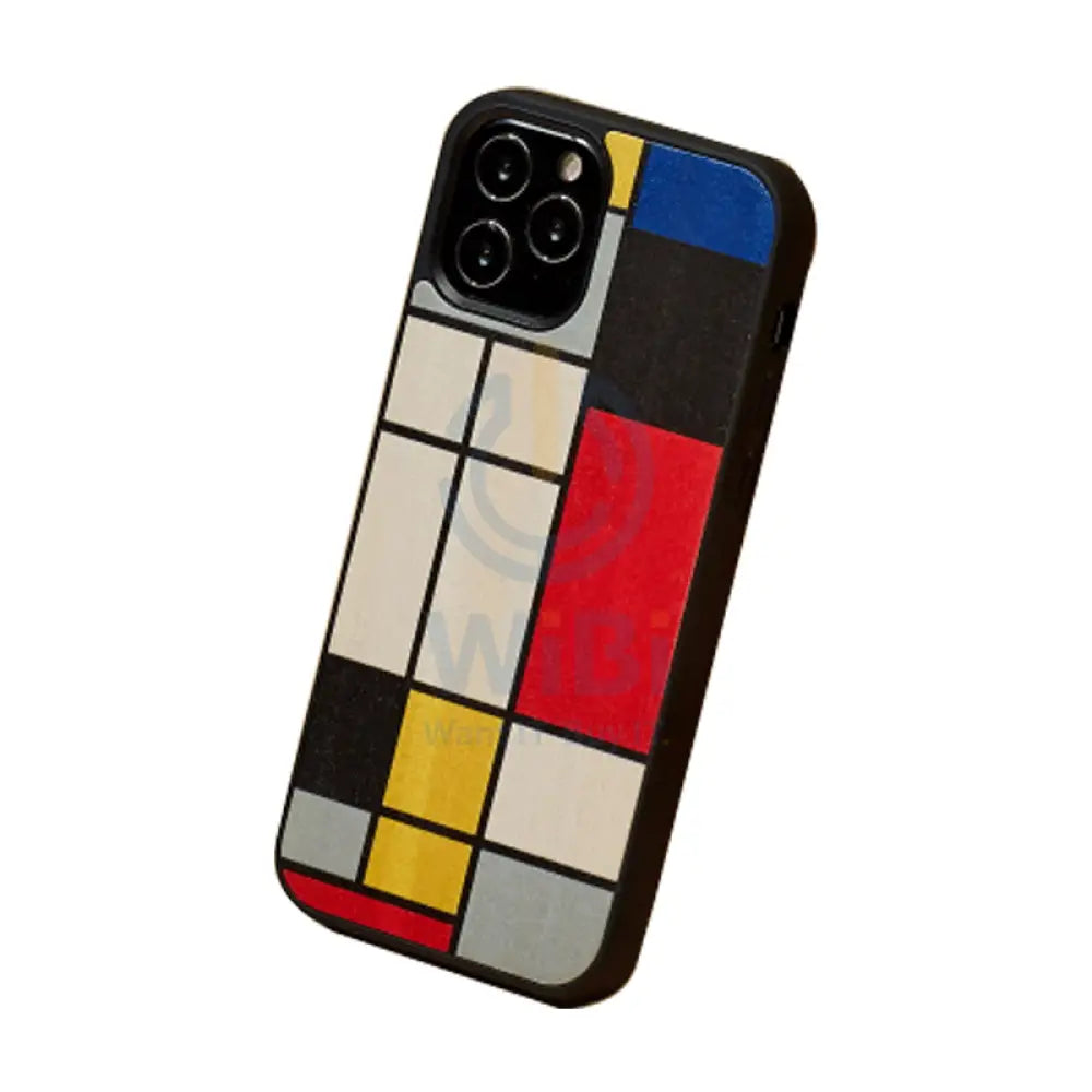 Wooden Case For iPhone 12 & 12 Pro - Mondrian Wood Accessories > Mobiles & Tablets > Offer Zone