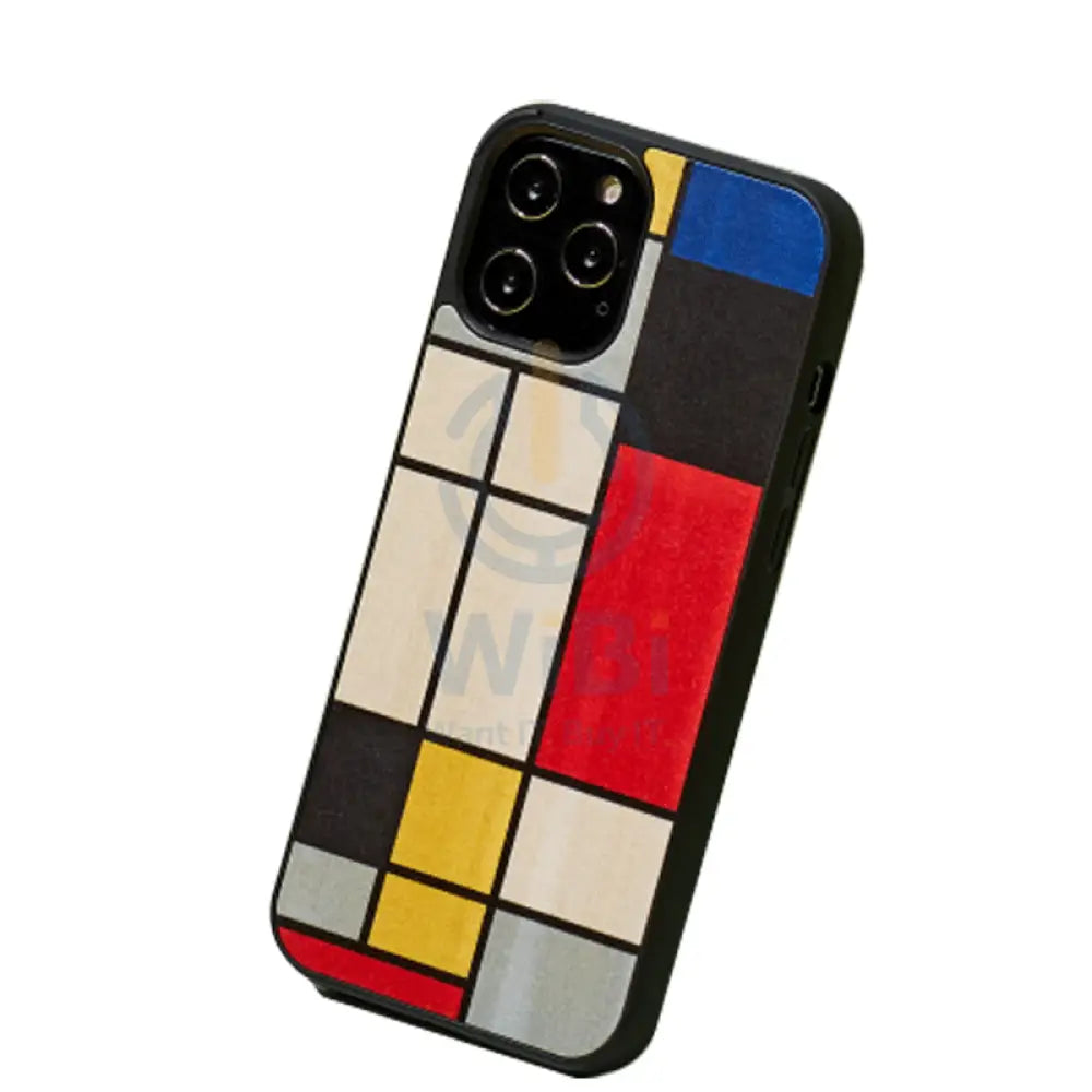 Wooden Case For iPhone 13 Pro - Mondrian Wood Accessories > Mobiles & Tablets > Offer Zone