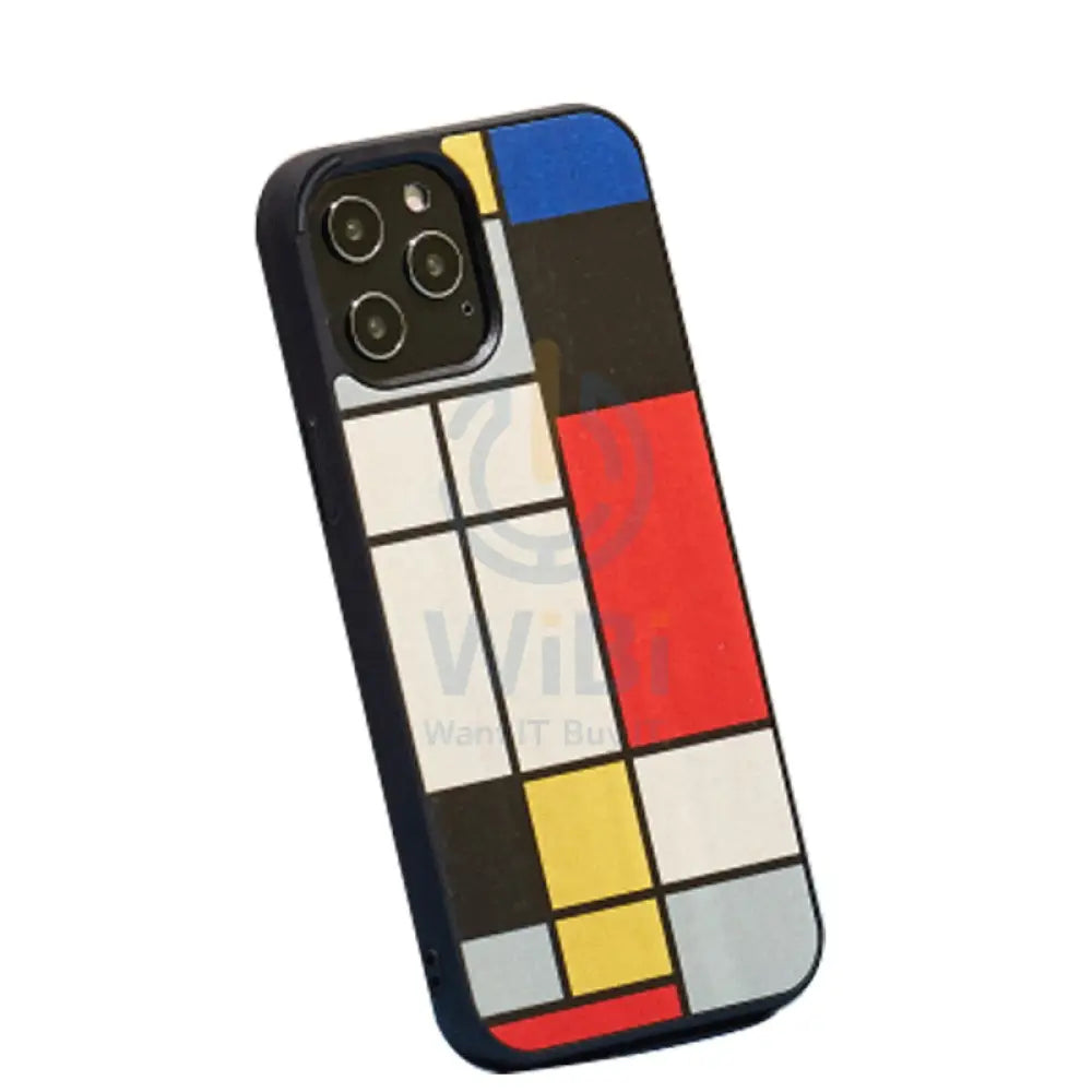 Wooden Case For iPhone 13 Pro - Mondrian Wood Accessories > Mobiles & Tablets > Offer Zone