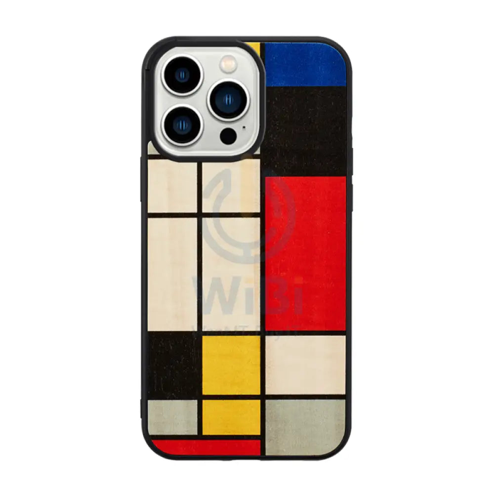 Wooden Case For iPhone 13 Pro - Mondrian Wood Accessories > Mobiles & Tablets > Offer Zone