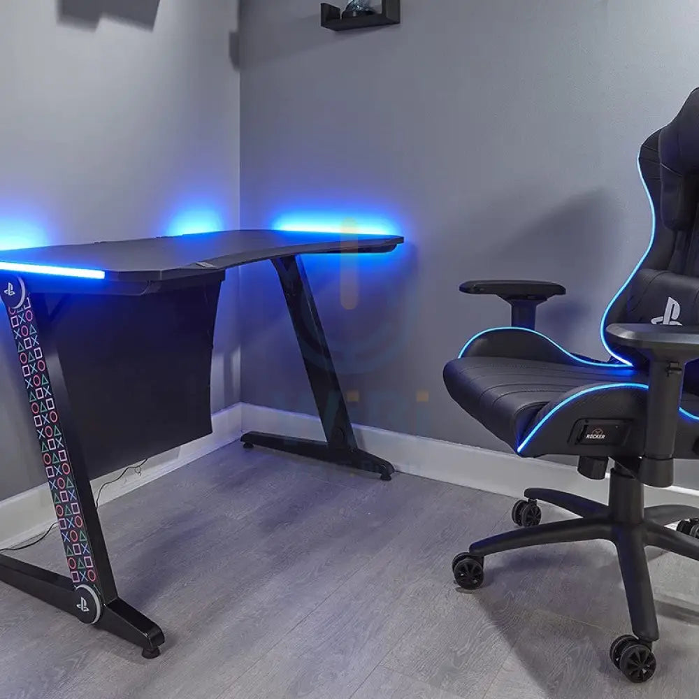 X-Rocker Sony PlayStation - Borealis PC Gaming Desk (2020) with LED’s Accessories > Other Accessories > Gaming Zone