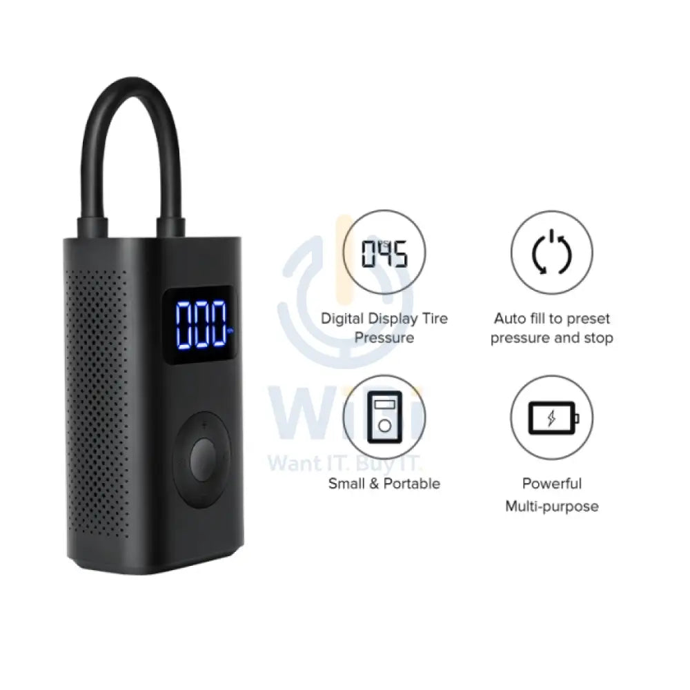 Xiaomi Mi Electric Air Compressor - 3-145 psi / 2000 mAh / Micro-USB / ABS / Black Accessories > Smart Devices > Air