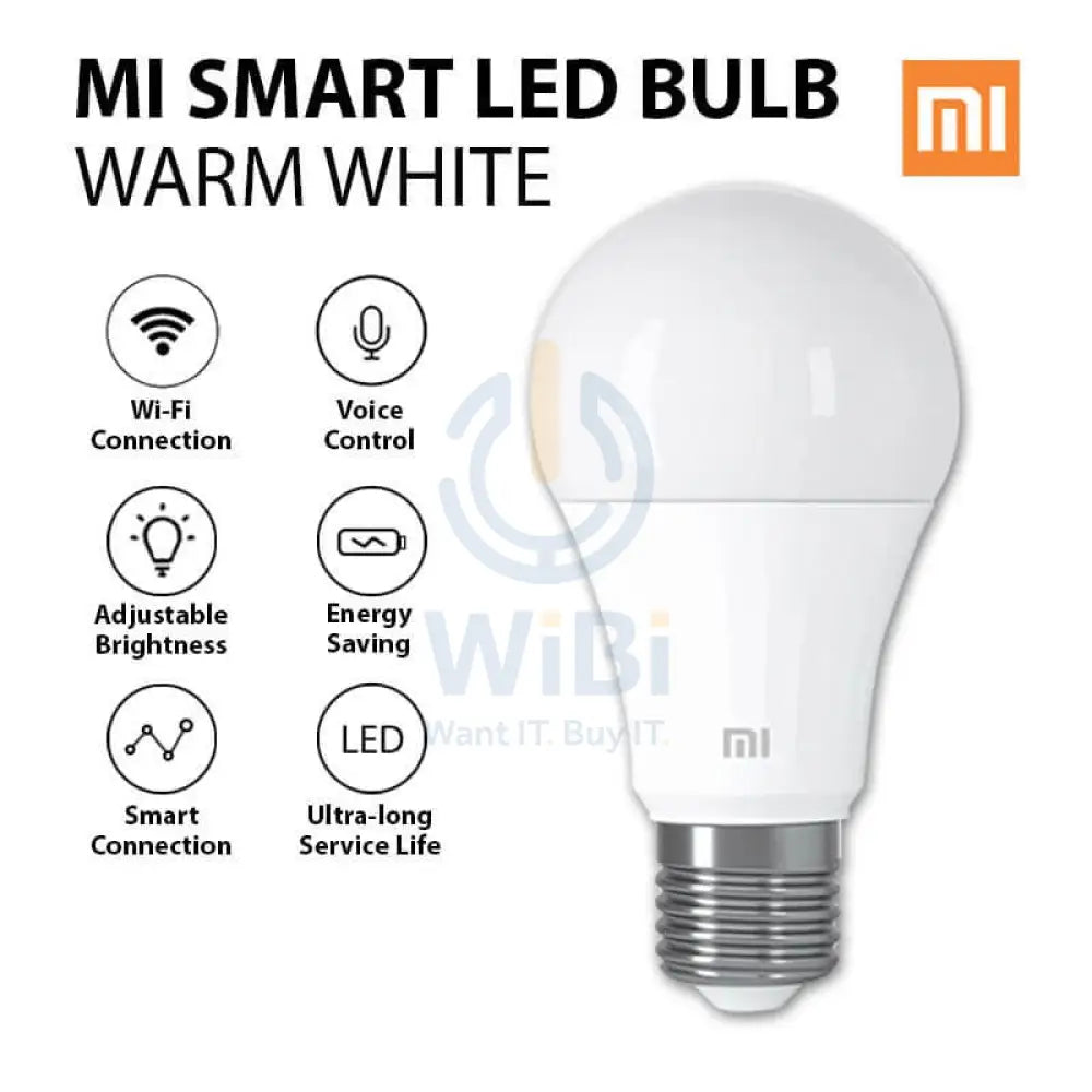 Xiaomi Mi LED Smart Bulb (Warm White) - Wireless / 810 Lumens / White Accessories > Smart Devices > Smart Bulb