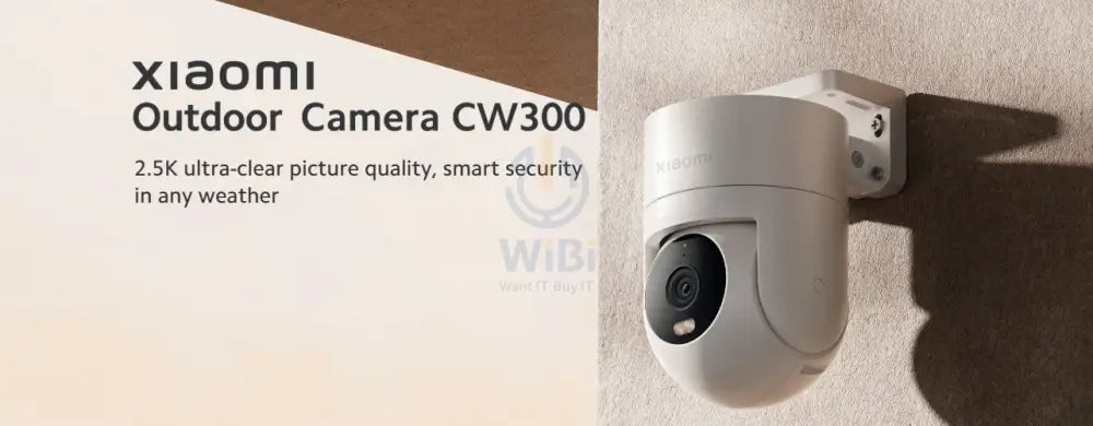 Xiaomi Outdoor Camera CW300 - 4MP Ultra-Clear / Two-way Intercom / Night Vision / AI Detection / Wi-Fi / White Cameras