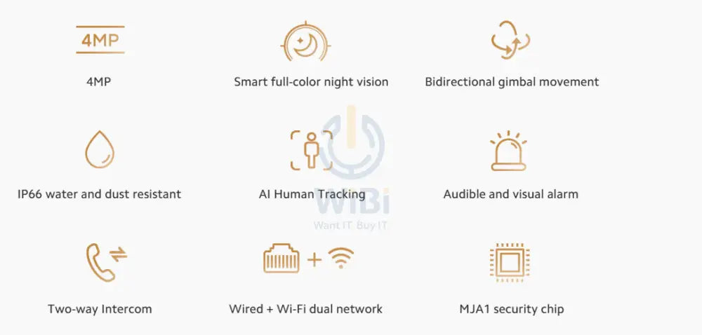 Xiaomi Outdoor Camera CW300 - 4MP Ultra-Clear / Two-way Intercom / Night Vision / AI Detection / Wi-Fi / White Cameras