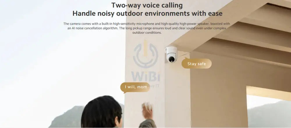 Xiaomi Outdoor Camera CW300 - 4MP Ultra-Clear / Two-way Intercom / Night Vision / AI Detection / Wi-Fi / White Cameras