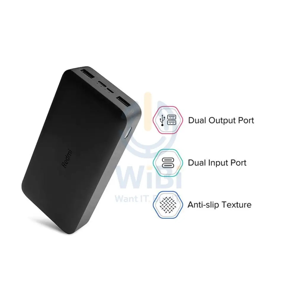 Xiaomi Redmi Power Bank - 20000mAh / Black Accessories > Power Bank