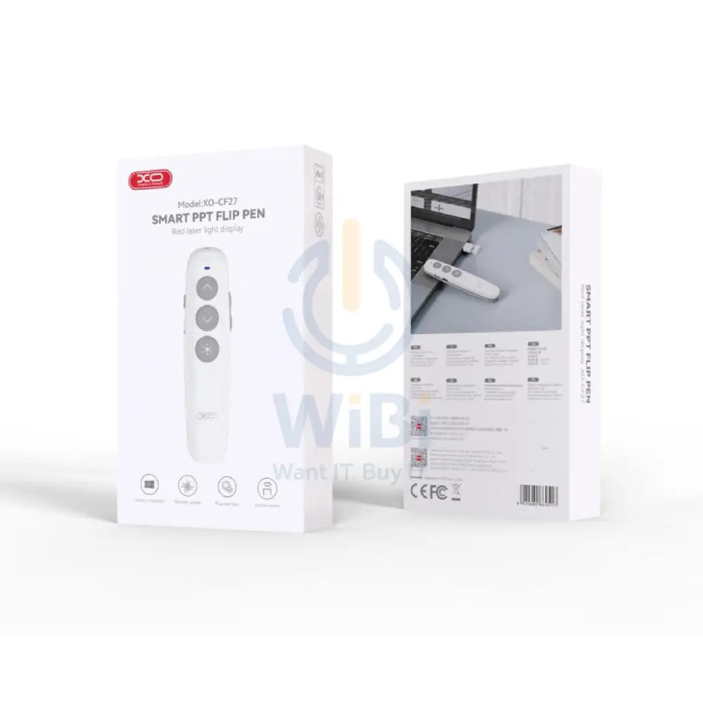 XO CF27 Smart PPT Flip Pen Red Laser Light Display - White Accessories > Smart Devices