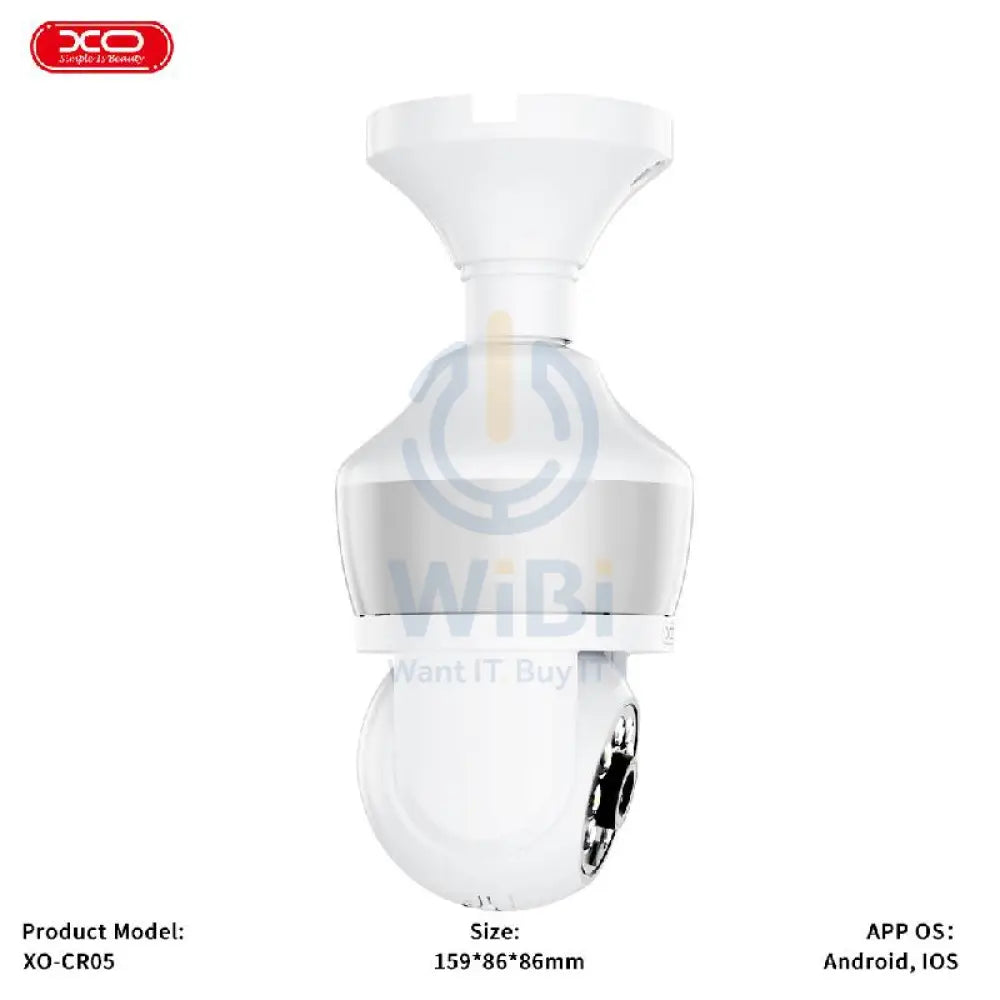 XO CR05 Magic Bulb 300W Pixel Camera - 3MP / 2.4G / WiFi / Bluetooth / E27 Network - White Cameras > Security Cameras