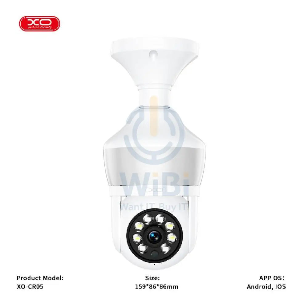 XO CR05 Magic Bulb 300W Pixel Camera - 3MP / 2.4G / WiFi / Bluetooth / E27 Network - White Cameras > Security Cameras