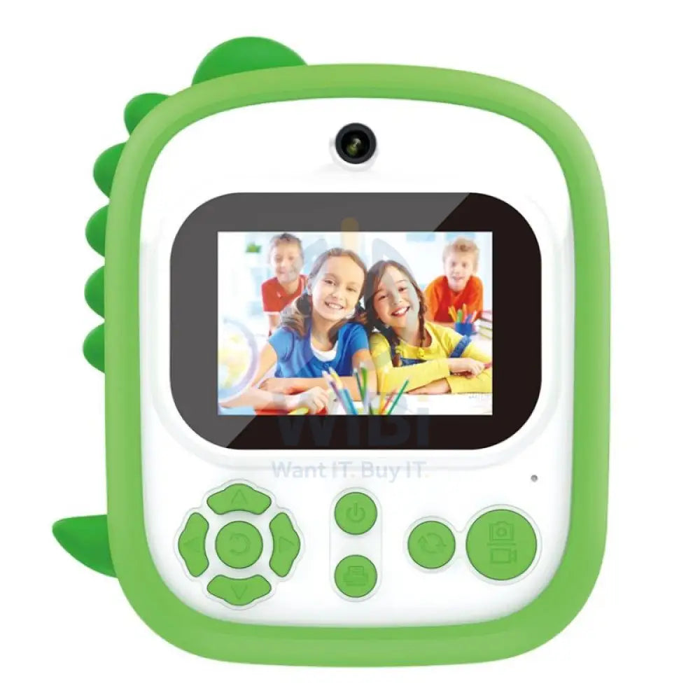 XO XJ05 Front and Back Kids Print Camera with Silicone Cover - Green Accessories > Smart Devices