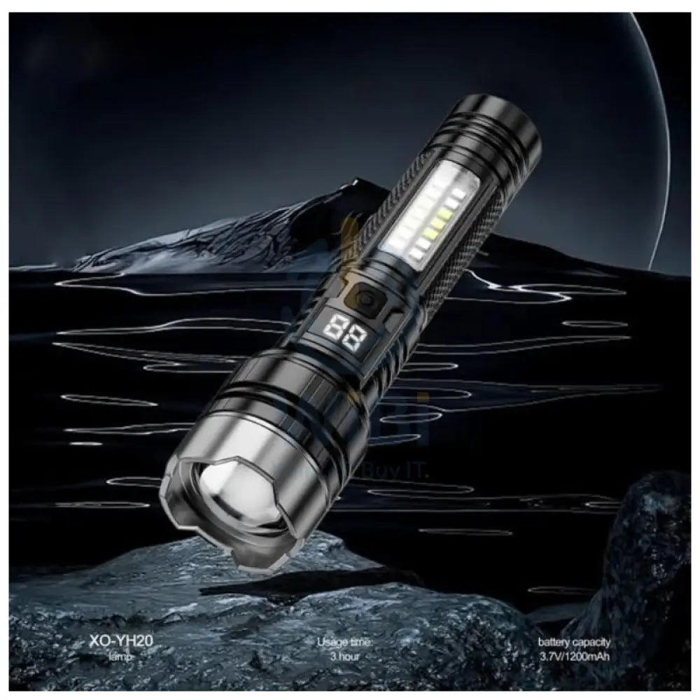 XO YH20 Tactical Zoom Flashlight - 200mAh / Black Accessories > Smart Devices