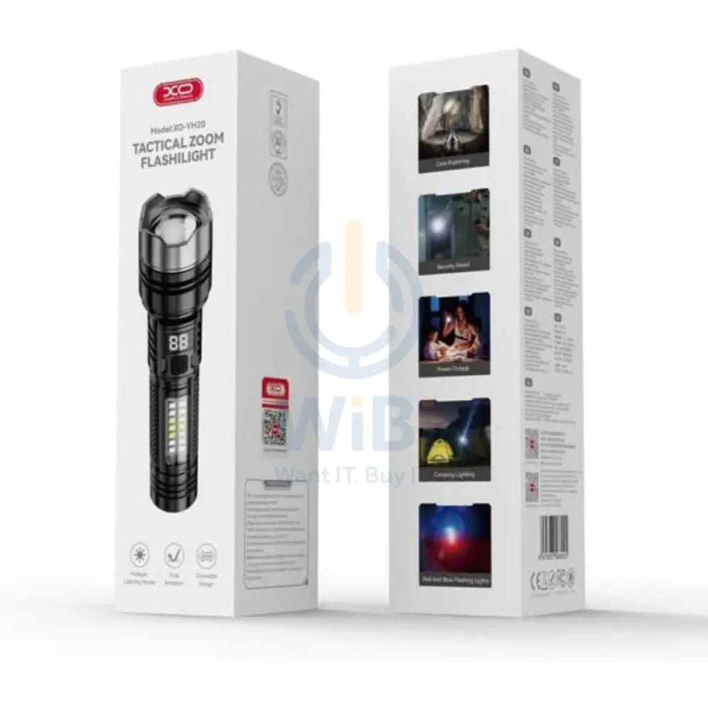 XO YH20 Tactical Zoom Flashlight - 200mAh / Black Accessories > Smart Devices