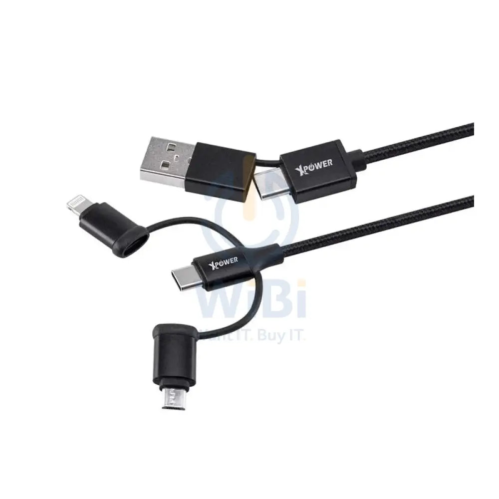 XPower 6-in-1 Cable - 1 Meter / 60W / Black Accessories > Cables & Converters > Cables