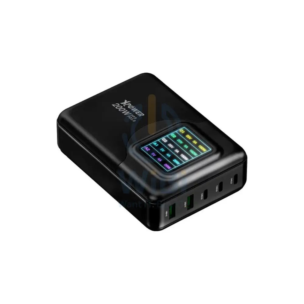 XPower GW200B 4 Output PD 3.0 Gan Wall Charger - 200W / Black Accessories > Power Adapters