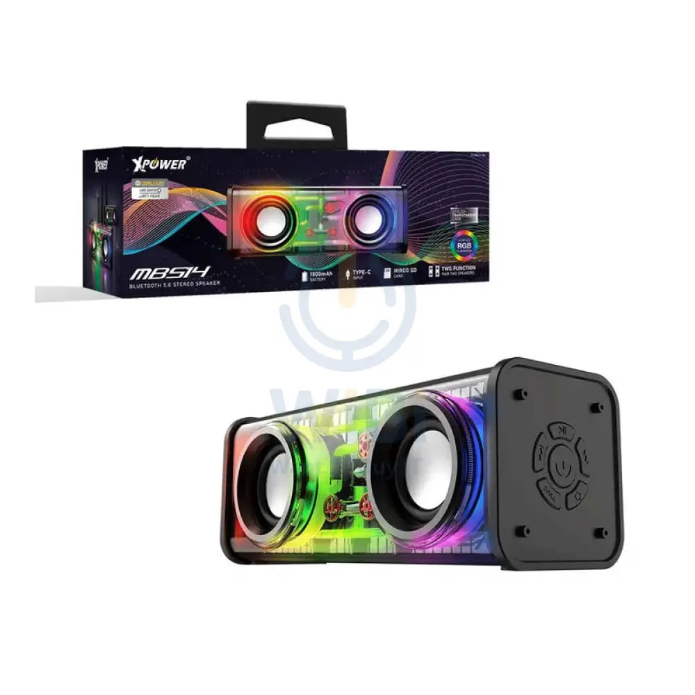 XPower MBS14 RGB LED Bluetooth Speaker - 1800mAh / Black Accessories > Audio > Speakers
