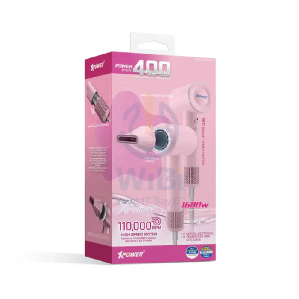 Xpower Power Wind Hair Dryer - 1600W / Pink Accessories > Smart Devices