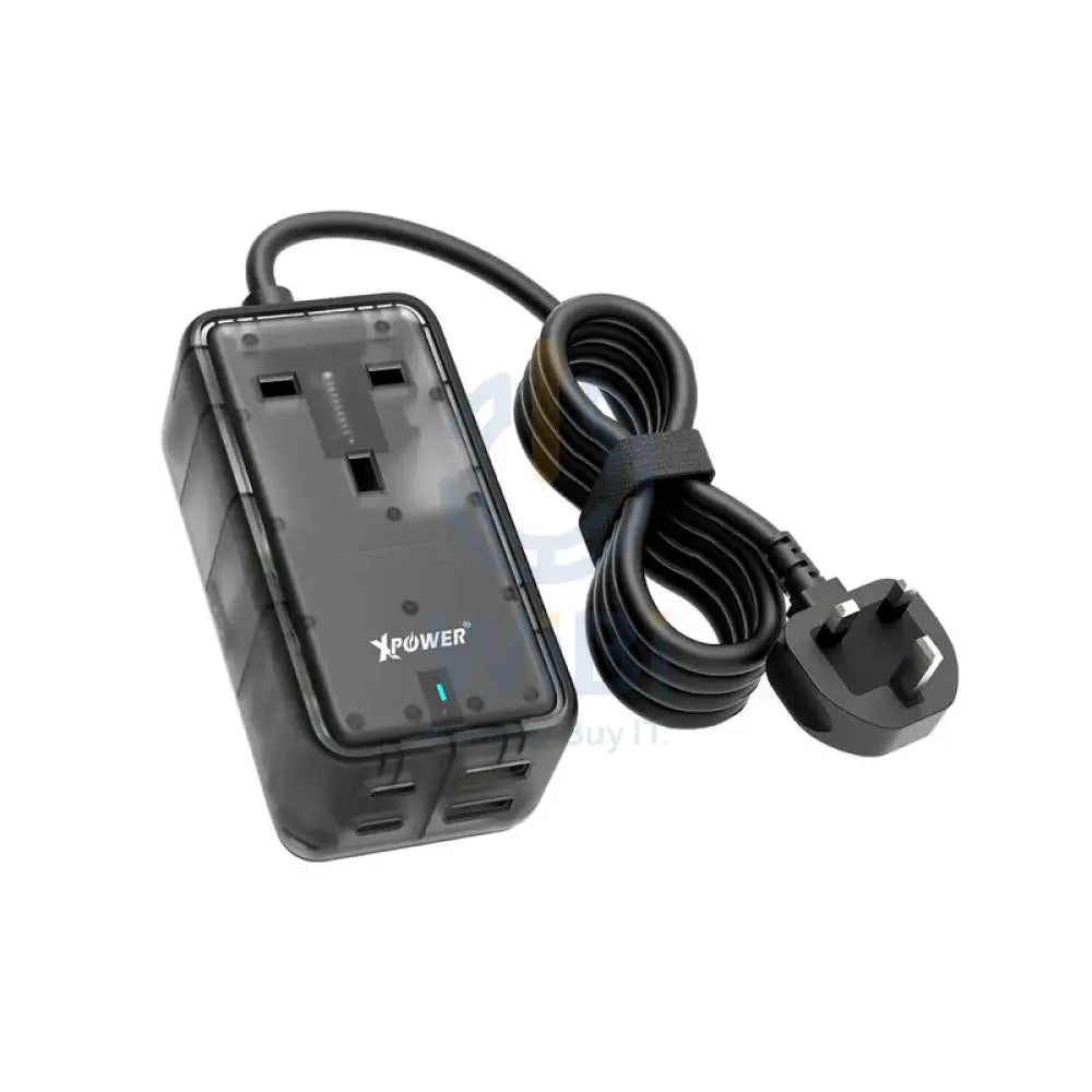 XPower PS1C 5 x Output Power Strip - 65W / Transparent Black Accessories > Power > Power Protection > Surge Protector >