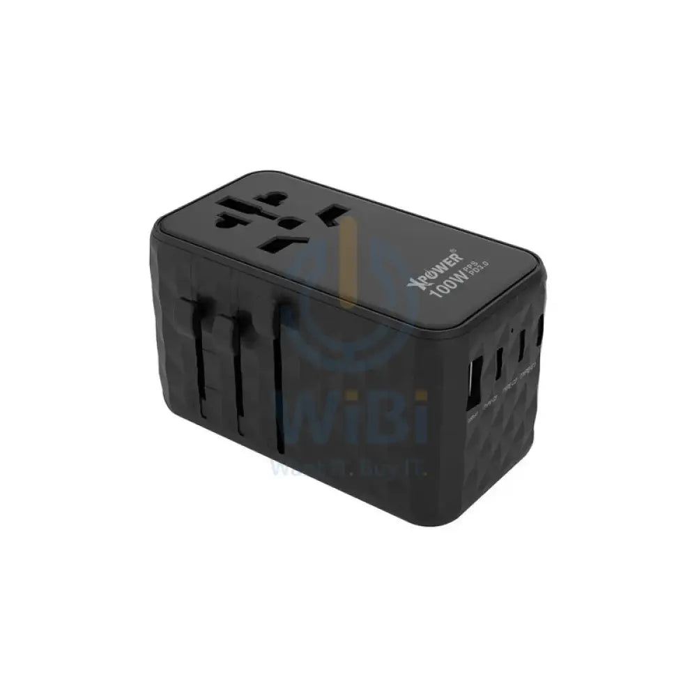 XPower TA100 5 Output Gan PD Travel Adapter - 100W / Black Accessories > Power Adapters