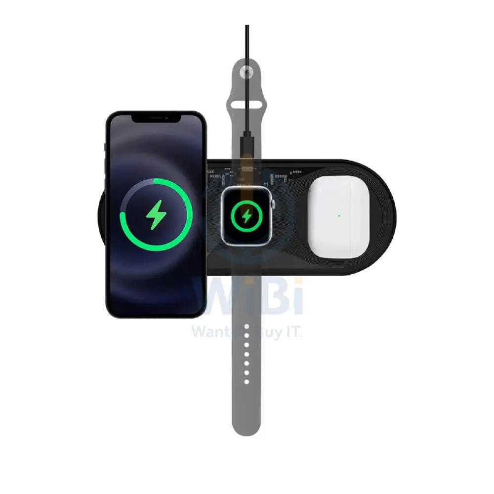 XPower WLM8 3 IN 1 Wireless Charging Pad - 15W / Black Accessories > Power Adapters
