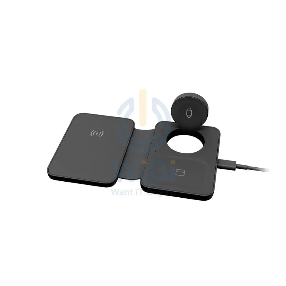 XPower WLM9 3 In 1 Magnetic Wireless Charging Pad - 15W / Black Accessories > Power Adapters