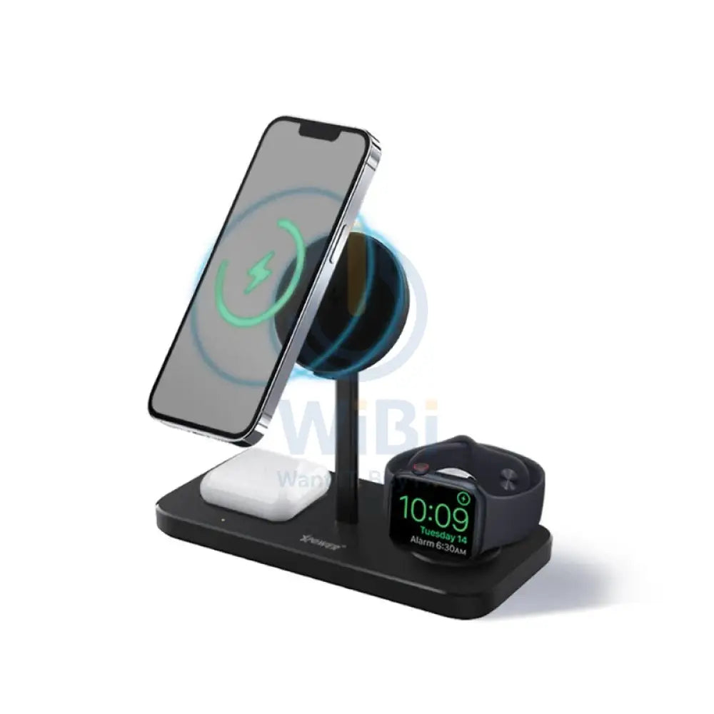 XPower WLS10 5 In1 MFW Magnetic Wireless Charging Station - 15W / Black Accessories > Power Adapters