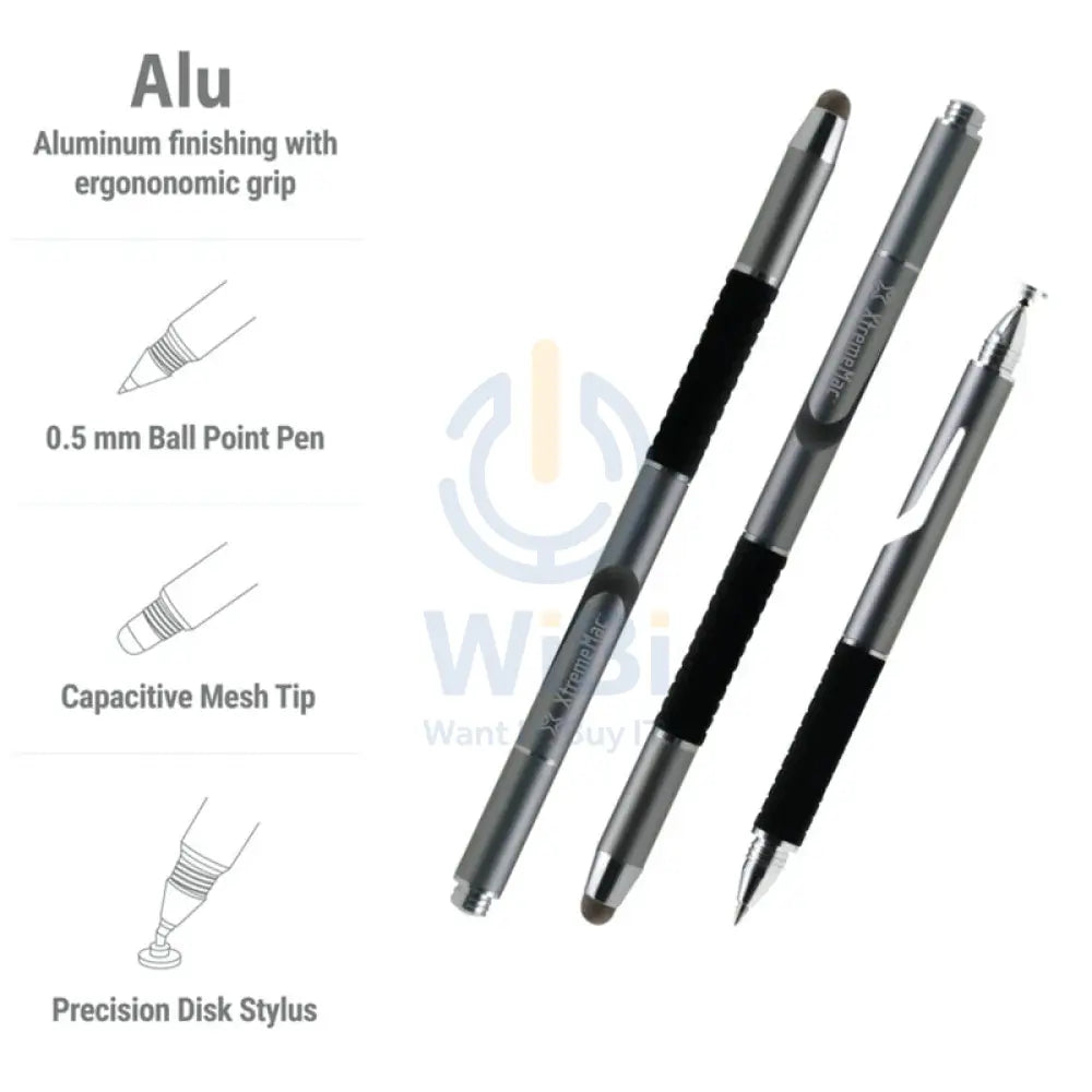 XtremeMac 3-in-1 Aluminum Stylus Pen - Silver Accessories > Mobiles & Tablets > Tablets > Stylus & Pencil > Offer Zone