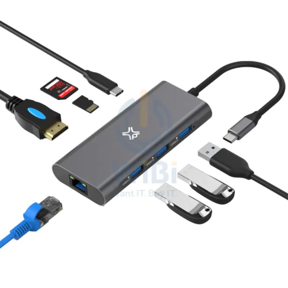 Xtrememac Card Reader - 8-in-1 / USB-C / Silver Storage > Memory Cards > Offer Zone