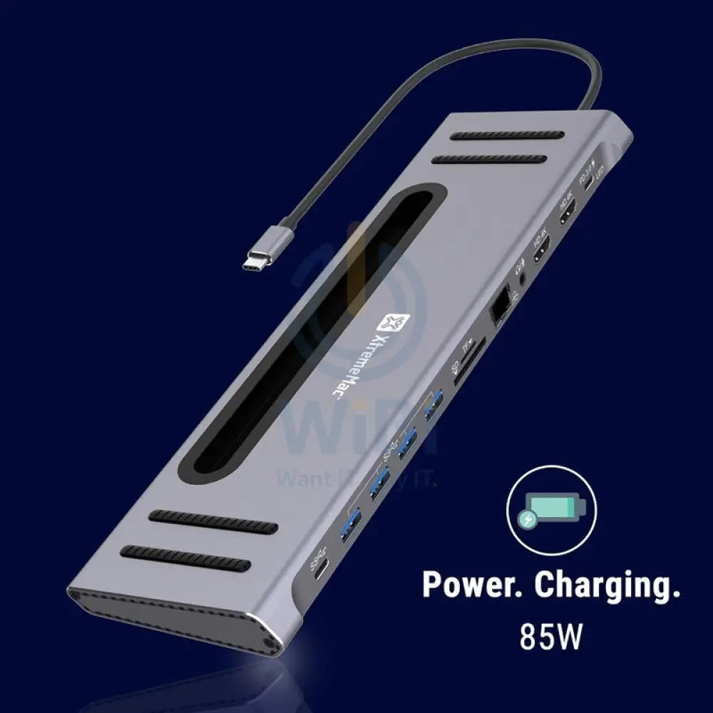 Xtrememac Docking Hub Station 12-ports / USB-C - Space Grey Accessories > Cables & Converters > Cables > Offer Zone