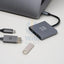 Xtrememac Hub Station - 3-in-1 / USB-C / Silver Accessories > Cables & Converters > Cables