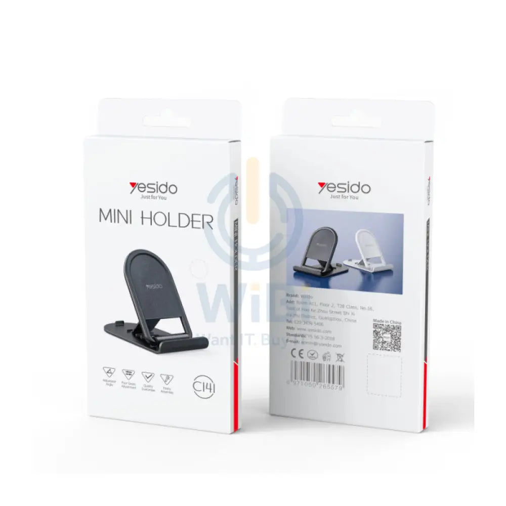 Yesdio C141 Mini Phone Holder - Black Accessories > Mobiles & Tablets > Mobiles > Mobile Holder / Stands